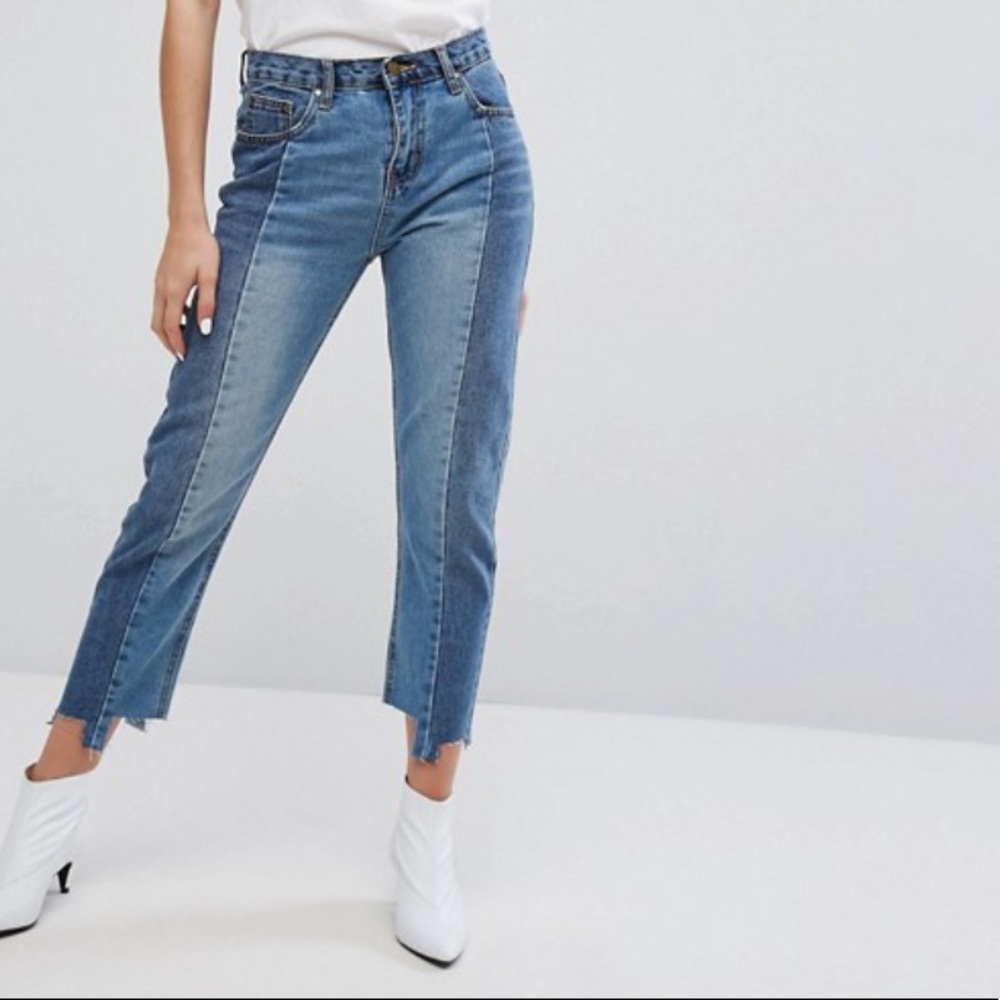 (SOLD) ASOS Evidnt High Waist Two Block Denim